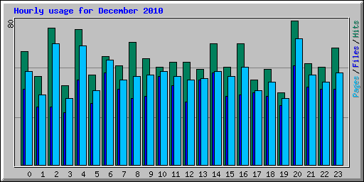 Hourly usage for December 2010