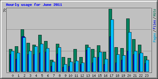 Hourly usage for June 2011