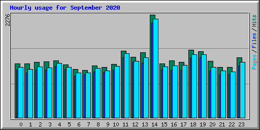 Hourly usage for September 2020