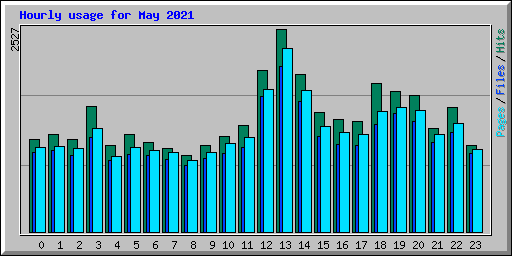 Hourly usage for May 2021