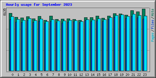 Hourly usage for September 2023