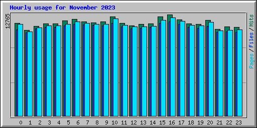 Hourly usage for November 2023