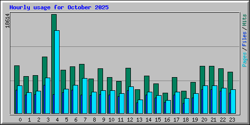 Hourly usage for October 2025