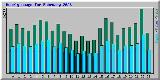 Hourly usage for February 2026