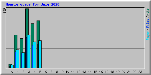 Hourly usage for July 2026